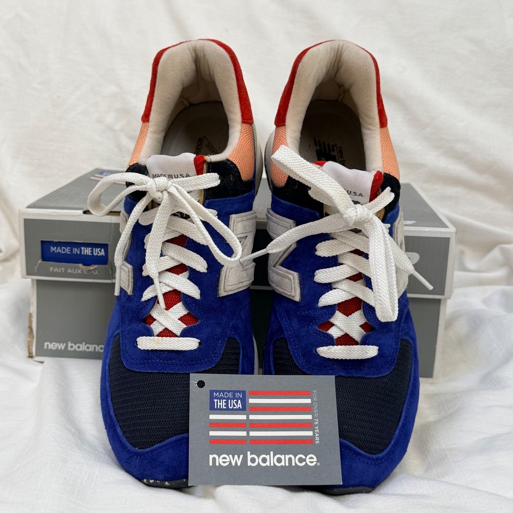 New Balance NB1 574 US574M1 Made in USA Men's 10.5 Blue Suede Custom w Box